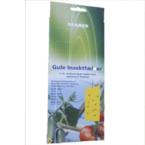 Insektfælder – gule – 100 x 200mm – pk m 5 stk.